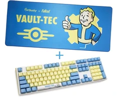 King Kits Ducky x Fallout Vault-Tec Limited Edition One 3 Klaviatūra žaidimams + Pelės kilimėlis - MX-Brown (US)