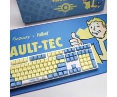King Kits Ducky x Fallout Vault-Tec Limited Edition One 3 Klaviatūra žaidimams + Pelės kilimėlis - MX-Raudona (US)