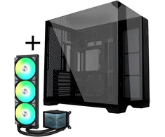 Lian Li O11 Vision Compact + TRYX PANORAMA ARGB Complete Vanduo Cooling - juodas, 360mm