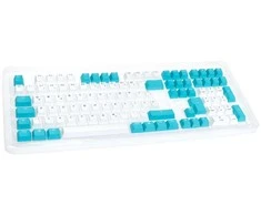 Klaviatūra Ducky Ducky Keycap Set, PBT, ISO (DE) - baltas/mėlyna