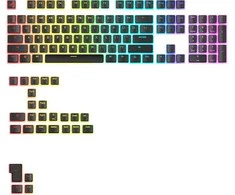Klaviatūra Glorious Aura V3 Keycaps, ANSI išdėstymas US, PBT, Doubleshot – juodos spalvos