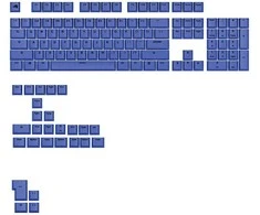 Klaviatūra Glorious GPBT Basics Keycaps, ANSI išdėstymas US, PBT, Dye-Sub – Mana Mėlyna