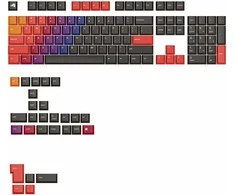 Klaviatūra Glorious GPBT Gradient Keycaps, ANSI išdėstymas US, PBT, Dye-Sub – Celestial Fire