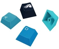 Klaviatūra Glorious GPBT Gradient Keycaps, ANSI išdėstymas US, PBT, Dye-Sub – Celestial Ice