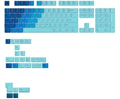 Klaviatūra Glorious GPBT Gradient Keycaps, ANSI išdėstymas US, PBT, Dye-Sub – Ocean