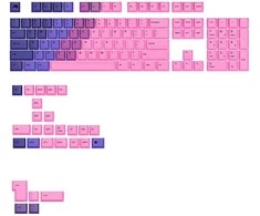 Klaviatūra Glorious GPBT Gradient Keycaps, ANSI išdėstymas US, PBT, Dye-Sub – Nebula