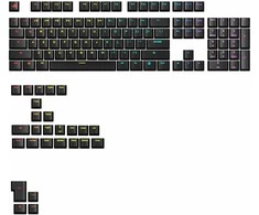 Klaviatūra Glorious GPBT su pašvietimu Keycaps, ANSI išdėstymas US, PBT, Dye-Sub – juodos spalvos