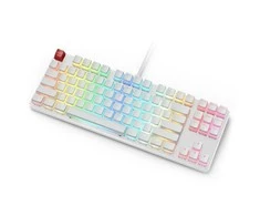 Pakaitiniai klaviatūros klavišai Glorious Aura Keycaps - 105vnt, ANSI, US išdėstymas, Balti