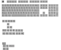 Klaviatūra Glorious Polychroma V2 Keycaps, ANSI išdėstymas (US), Polycarbonat, UV-Print – skaidrūs
