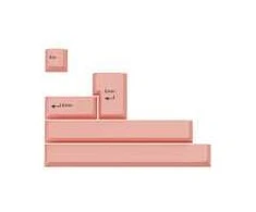Klaviatūra GMK Additional Kit, ABS keycaps, double-shot, extension set for ISO & ANSI – pastel pink