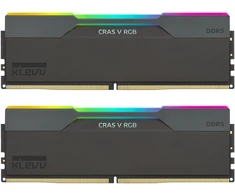 Atmintis Klevv CRAS V 32GB (2x16GB) DDR5 žaidimų RAM 6000MHz CL30 atminties modulių rinkinys 288 kontaktų DIMM modulis (KD5AGUA80-60A300G)
