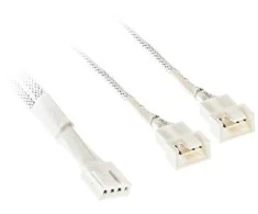 Kolink 1-3 PWM Fan Splitter Cable – 35cm, braided, baltas