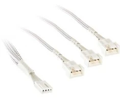 Kolink 1-2 PWM Fan Splitter Cable – 35cm, braided, baltas