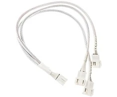 Kolink 1-2 PWM Fan Splitter Cable – 35cm, braided, baltas