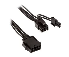Kolink Adapteris 4+4-Pin CPU to 6+2-Pin-PCIe, juodos spalvos