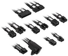 Kolink Core Pro Braided Cable Extension Kit 12V-2×6 Type 2 – Jet Juodas/Brilliant Baltas