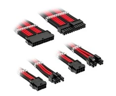 Kolink Core Standard Braided Cable Extension Kit – Jet Juodas/Racing Raudona