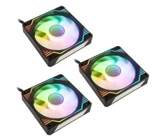 Kolink Umbra X 120mm ARGB High Performance PWM korpuso ventiliatorius Triple Pack – juodos spalvos