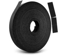 LABEL THE CABLE RIP STRAPS Velcro Roll – juodas, 3m