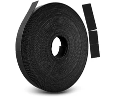 LABEL THE CABLE RIP STRAPS Velcro Roll – juodas, 3m