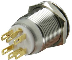 Lamptron Vandalism Switch 19mm – Silverline – red