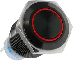 Lamptron Vandal Resistant Switch 19mm – Blackline – raudonos spalvos