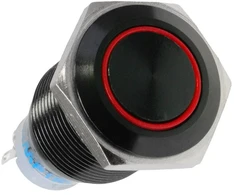 Lamptron Vandal Resistant Switch 19mm – Blackline – raudonos spalvos