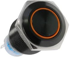 „Lamptron“ vandalams atsparus jungiklis 16 mm, „Blackline“ – oranžinis