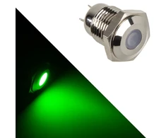 Lamptron Vandalism-proof LED – žalias, sidabrinis housing