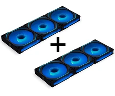 Lian Li "Complete Build Kit" UNI FAN SL-INF 120 ARGB Reverse Blade PWM Fans, Pack of 6 - 120mm, Juodas