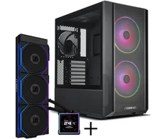 Lian Li LANCOOL 216 kompiuterio korpuso rinkinys + HYDROSHIFT II LCD-S 360TL AiO + – juodas