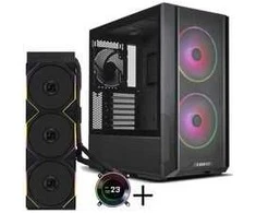 Lian Li LANCOOL 216 PC-Gehäuse Bundle + HYDROSHIFT II LCD-C 360TL AiO - juodas