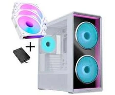 Lian Li LANCOOL 217 INF PC-Gehäuse Bundle + 3x UNI FAN SL-INF 120 Reverse Blade Lüfter - baltas