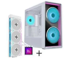 Lian Li LANCOOL 217 INF kompiuterio korpuso rinkinys + HydroShift II LCD-S 360TL AiO - balta