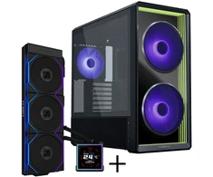 Lian Li LANCOOL 217 INF kompiuterio korpuso rinkinys + HydroShift II LCD-S 360TL AiO - juodas