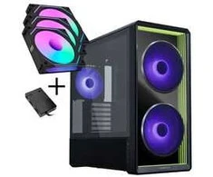 Lian Li LANCOOL 217 INF PC-Gehäuse Bundle + 3x UNI FAN SL-INF 120 Reverse Blade Lüfter - juodas