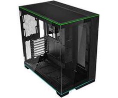 Lian Li O11 Dynamic EVO RGB PC-Gehäuse Bundle + HydroShift II LCD-S 360TL AiO + 3x UNI FAN SL-INF 120 Reverse Blade Lüfter - juodas
