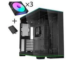 Lian Li O11 Dynamic EVO RGB PC-Gehäuse Bundle, Midi-Tower, ARGB, Tempered Glass + 3x UNI FAN SL-INF - juodas