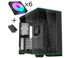 Lian Li O11 Dynamic EVO RGB PC-Gehäuse Bundle, Midi-Tower, ARGB, Tempered Glass + 6x UNI FAN SL-INF Reverse Blade Lüfter - juodas