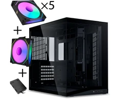 Lian Li O11 Dynamic Mini V2 "Total Flow" UNI FAN SL INF Edition - juodas (Incl. Controller)