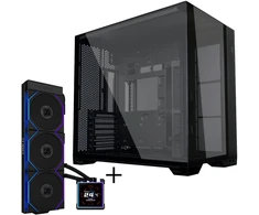 Lian Li O11 Vision Compact korpuso rinkinys + HydroShift II LCD-S 360TL AiO - juodas