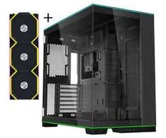 Lian Li O11D EVO RGB, Tempered Glass - juodas + UNI FAN SL Wireless ARGB PWM Lüfter, 3er-Pack inkl. Controller - 120mm