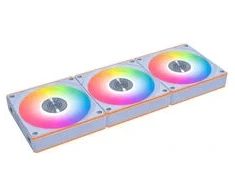 Lian Li UNI FAN CL FLEX belaidis PWM ventiliatorius, ARGB – atvirkštinės mentės, 120 mm, baltas, 3 vnt. komplektas su valdikliu