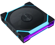 Wentylator Lian Li UNI FAN SL FLEX Wireless Wentylator PWM, ARGB, Lustro nieskończoności - Reverse Blade, 120mm, juoda, 3-pak su kontrolerem (G9F.12RSL1F3B.00)