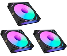 Lian Li UNI FAN SL-INF 120 ARGB Reverse Blade PWM Fan, 3-Pack Single Fans (Without Controller) - 120mm, Juodas