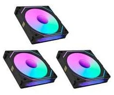 Lian Li UNI FAN SL-INF 120 ARGB Reverse Blade PWM Lüfter, 3er Single Lüfter Pack (Ohne Controller) - 120mm, juodas