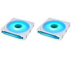 Lian Li UNI FAN SL-INF 140 ARGB Reverse Blade PWM Fan, 3-Pack - 140mm, Baltas + 1x UNI FAN SL-INF 140 ARGB PWM Fan - 140mm