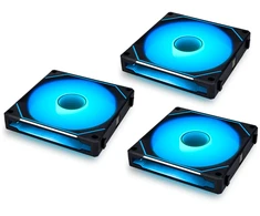 Lian Li UNI FAN SL-INF 140 ARGB Reverse Blade PWM Fan, 3-Pack Single Fans (Without Controller) - 140mm, Juodas