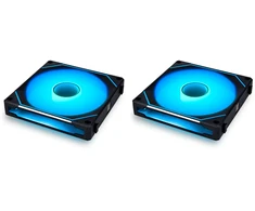 Lian Li UNI FAN SL-INF 140 ARGB Reverse Blade PWM Fan, 3-pack - 140mm, juodas + 1x UNI FAN SL-INF 140 ARGB PWM Fan - 140mm