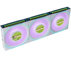Lian Li UNI FAN SL-INF LCD FLEX belaidis ventiliatorius, ARGB ir LCD ekranų su atvirkštine mente, 120 mm, baltas, 3 vnt. pakuotėje su valdikliu